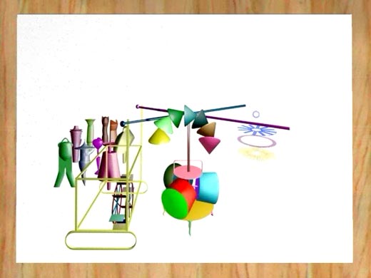 3D modeling analysis of Duchamp's Hatrack showing perspective impossibilities
